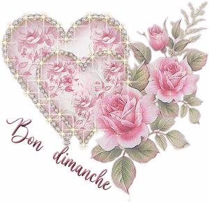 Gif animé Bon dimanche coeur rose